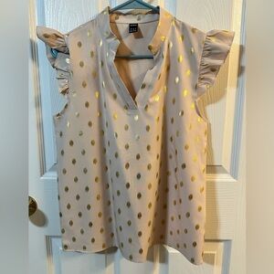 SHEIN workwear top, light pink and gold